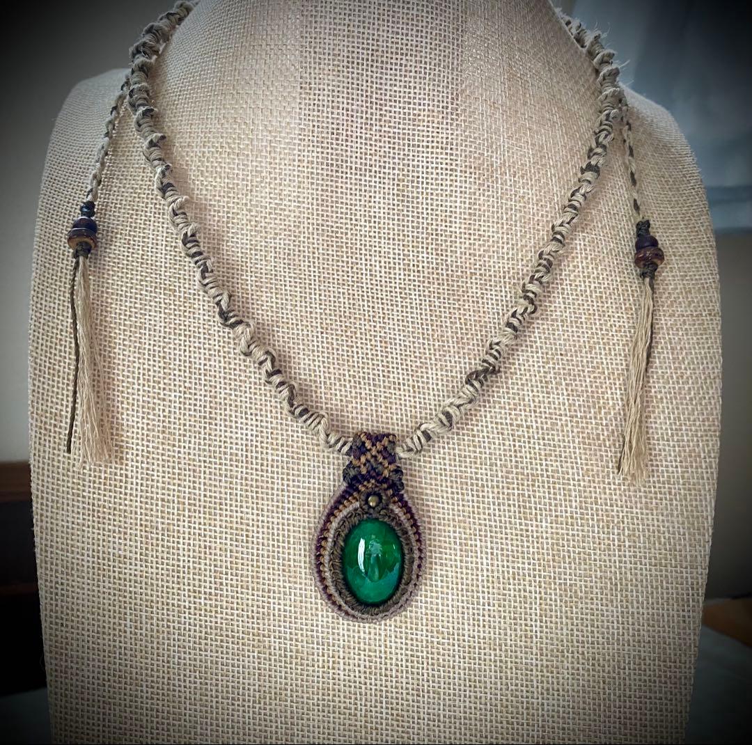 あーちゃ商店ページ⌘ ヘンプ紐マクラメ編みネックレス