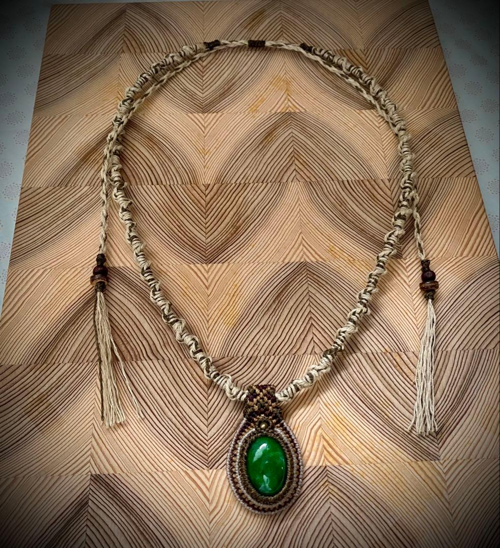 あーちゃ商店ページ⌘ ヘンプ紐マクラメ編みネックレス