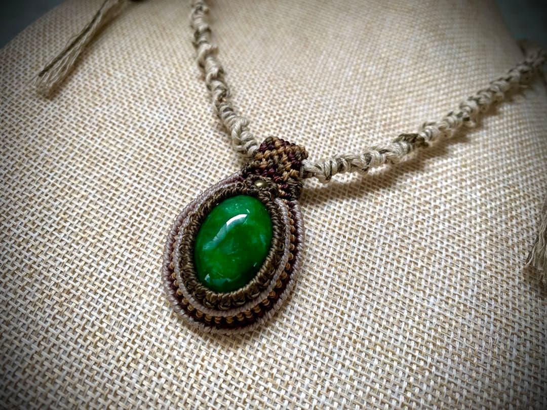 あーちゃ商店ページ⌘ ヘンプ紐マクラメ編みネックレス