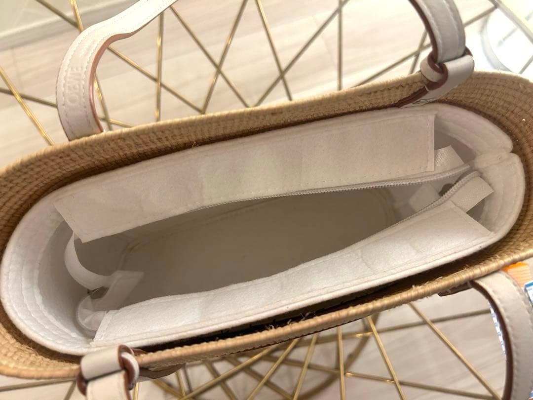 LOEWE スクエアバスケットバッグ (バックインバック付き)