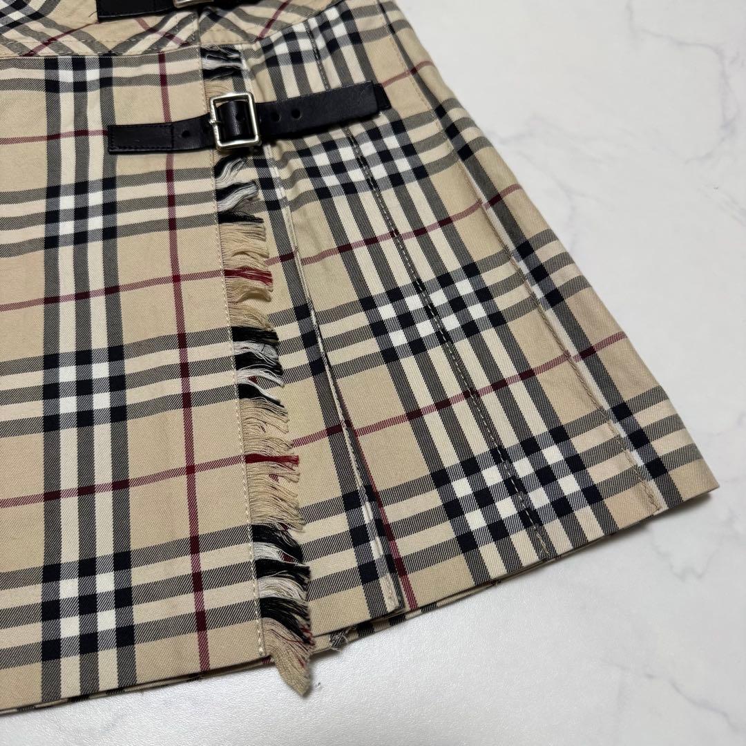 美品 BURBERRY BLUE LABEL ノバチェック プリーツミニスカート