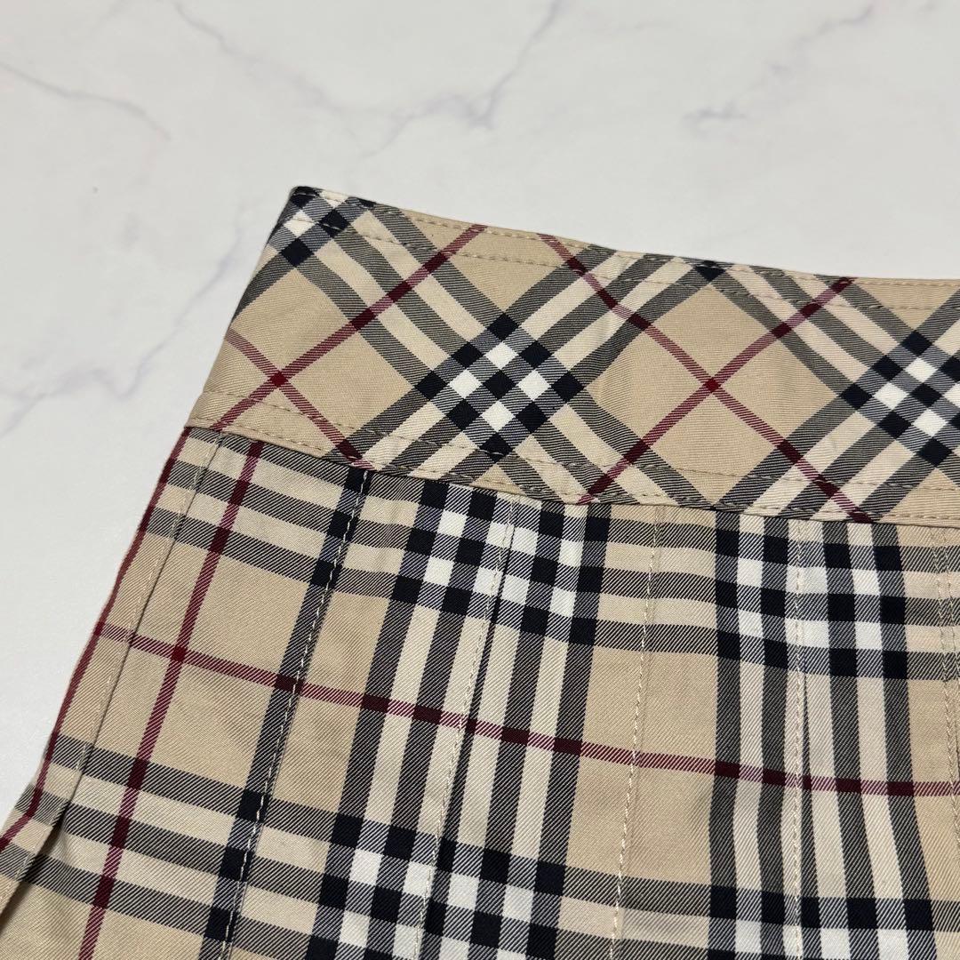 美品 BURBERRY BLUE LABEL ノバチェック プリーツミニスカート