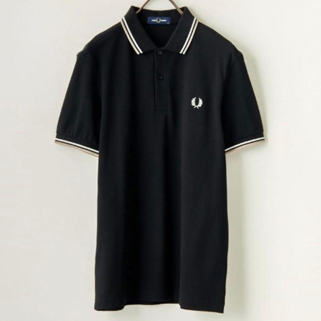 FRED PERRY ツインティップライン ワンポイントロゴ刺繍ポロシャツ