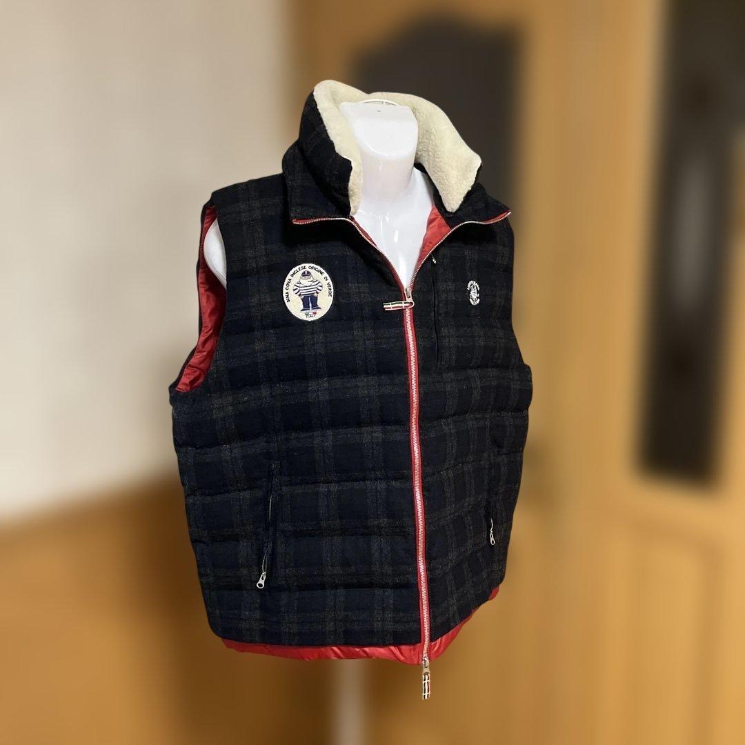 シナコバダウンベスト チェック柄