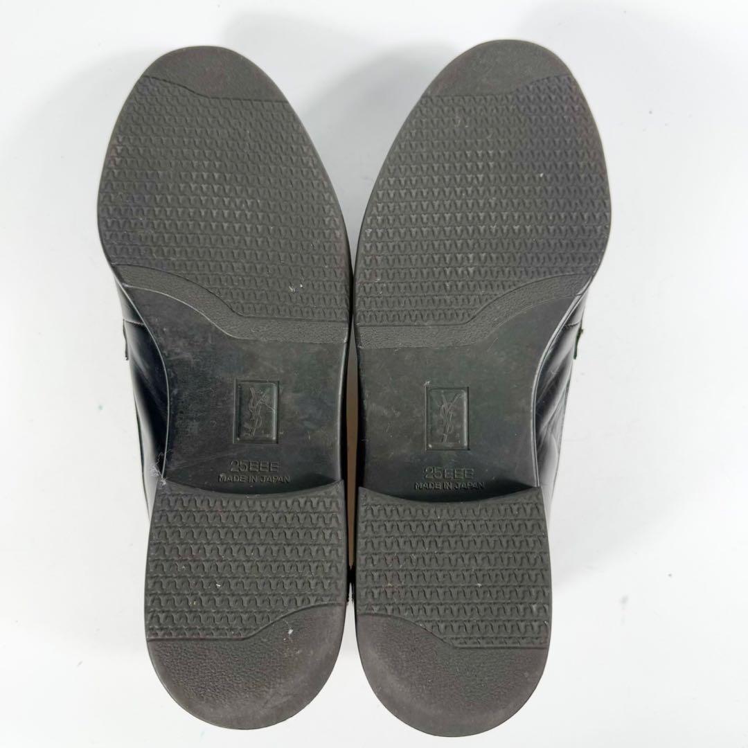 イヴ・サンローラン　YSL ローファー（25）革靴　ベルト　日本製　３E 黒