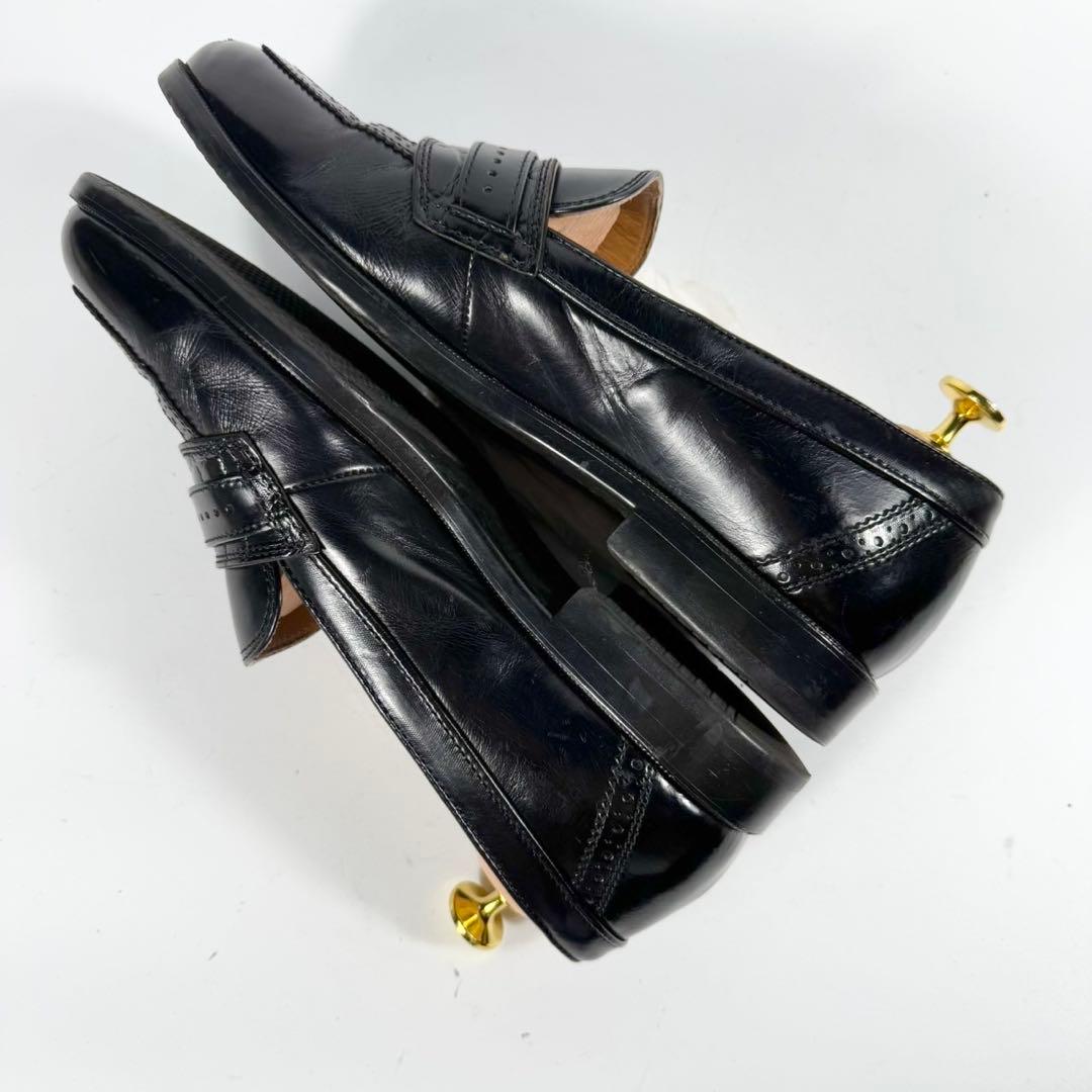 イヴ・サンローラン　YSL ローファー（25）革靴　ベルト　日本製　３E 黒