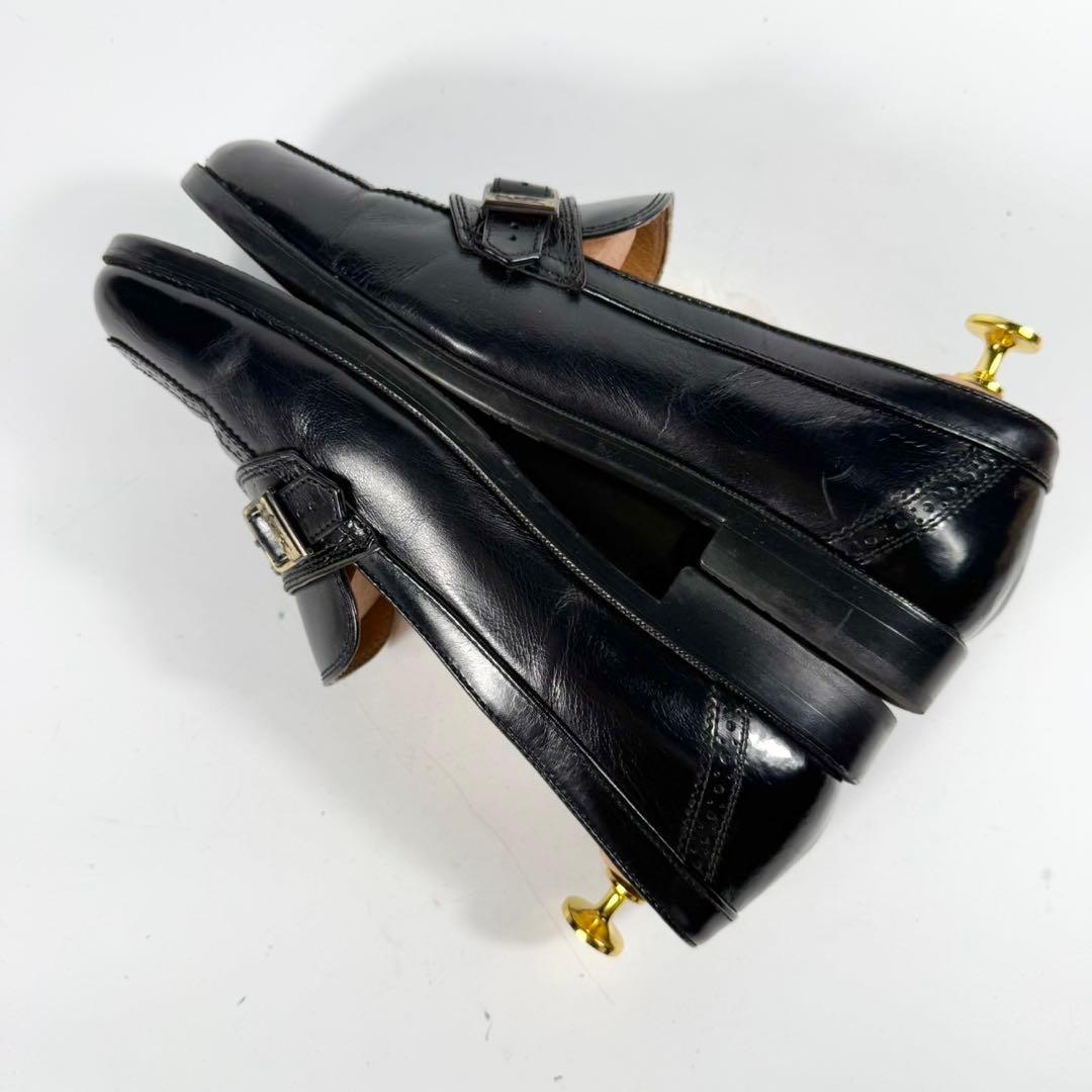 イヴ・サンローラン　YSL ローファー（25）革靴　ベルト　日本製　３E 黒