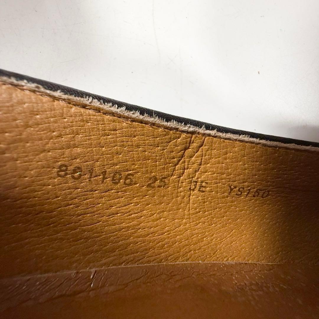 イヴ・サンローラン　YSL ローファー（25）革靴　ベルト　日本製　３E 黒