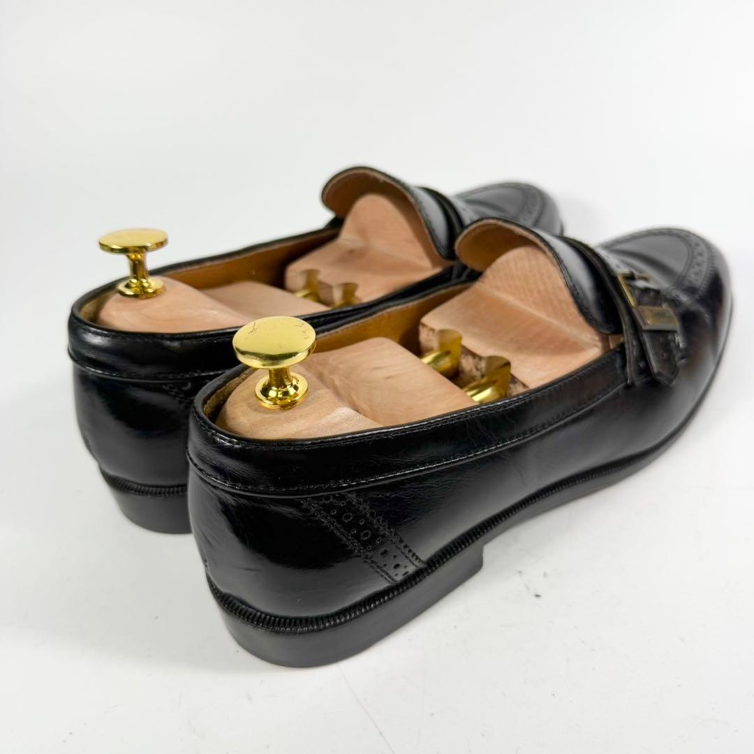イヴ・サンローラン　YSL ローファー（25）革靴　ベルト　日本製　３E 黒