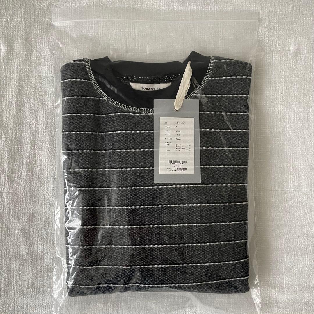 【新品】Border Long T-shirts チャコールグレー