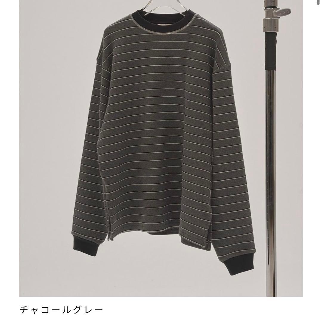 【新品】Border Long T-shirts チャコールグレー
