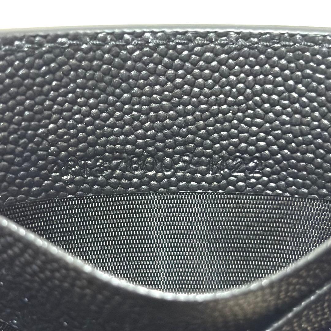 322✨極美品✨サンローラン マネークリップ キャビアスキン レザー ブラック