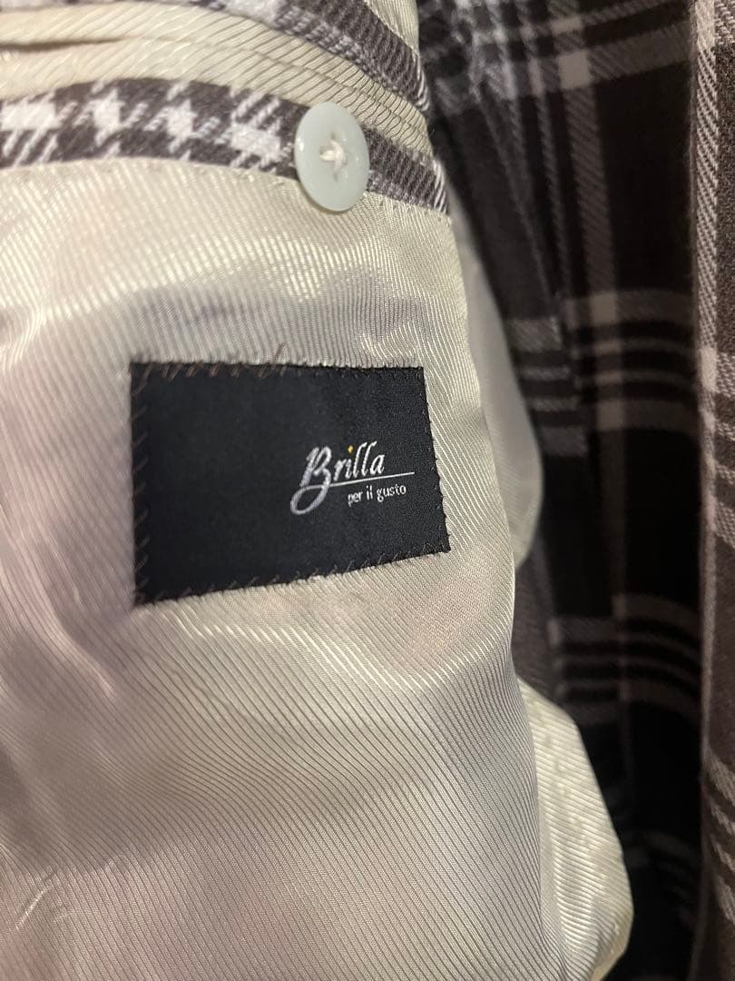 ブリッラペルイルグスト ジャケット　46 グリーンチェック
