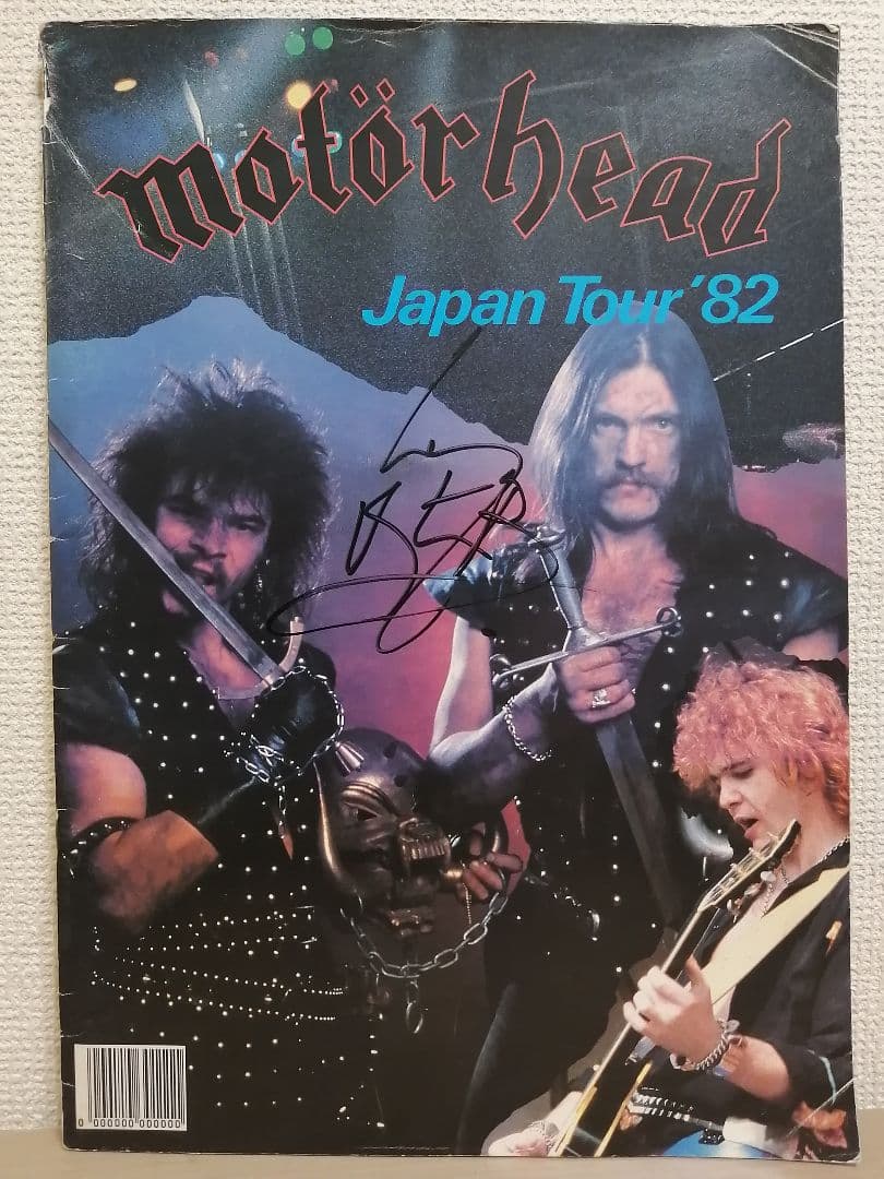 超希少 Motorhead Lemmy サイン入 初来日 公演パンフ