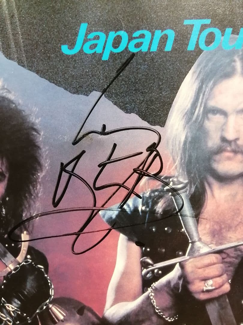 超希少 Motorhead Lemmy サイン入 初来日 公演パンフ