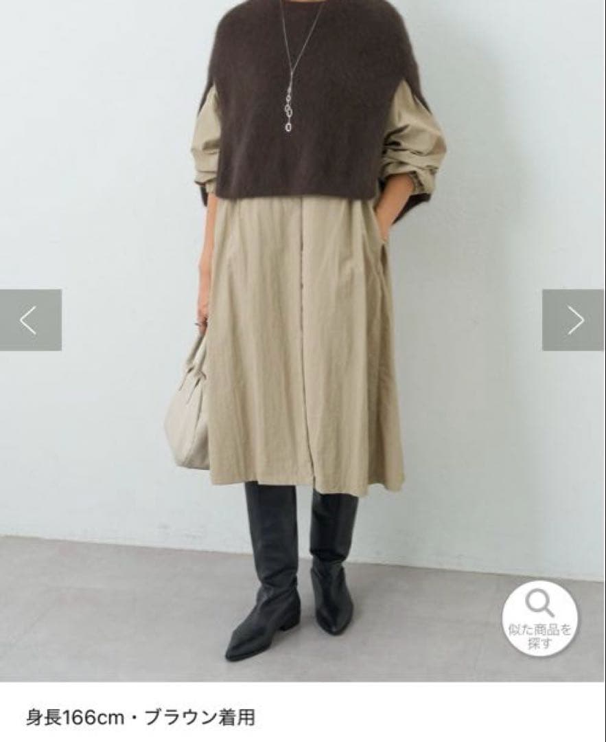 期間限定価格【新品・タグ付き】BEARDSLEY ファーニットポンチョ　ブラウン