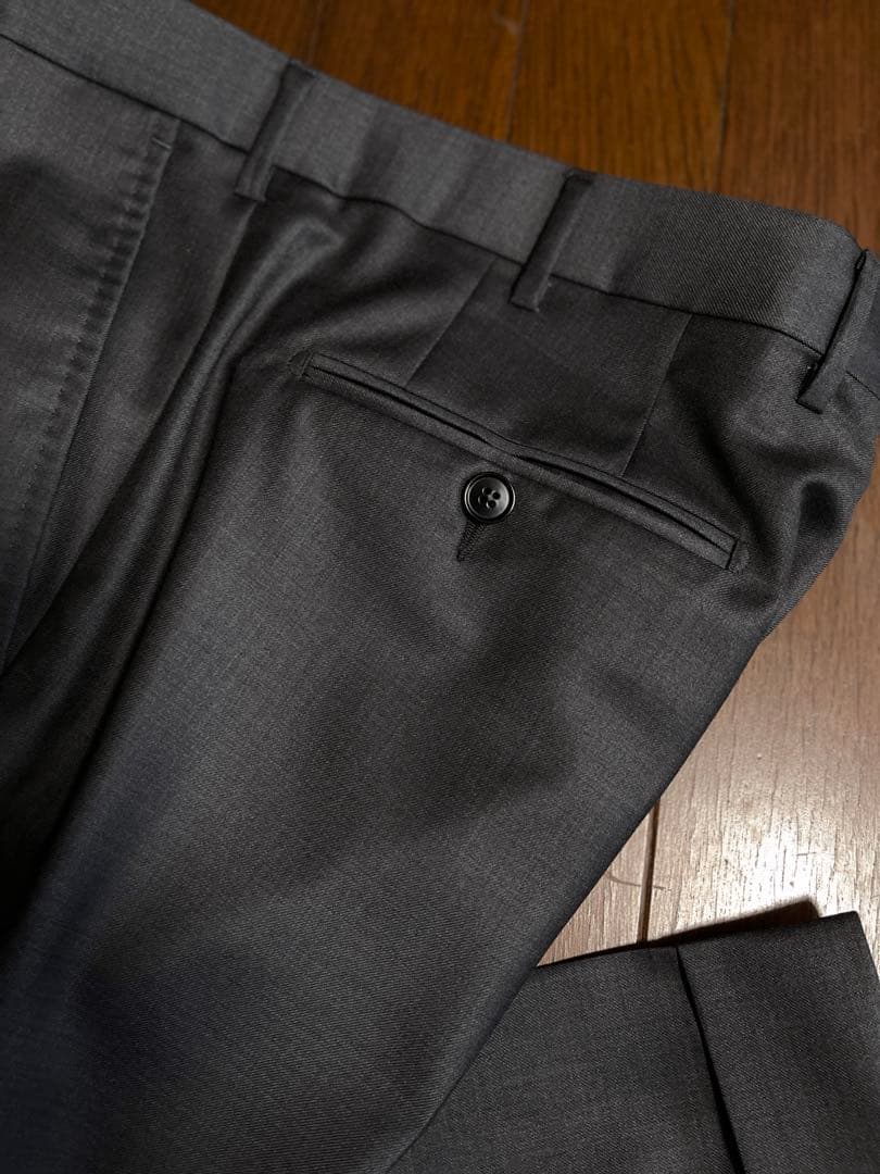 凄!!新品未使用■ZEGNA テーラードスーツ チャコールグレー