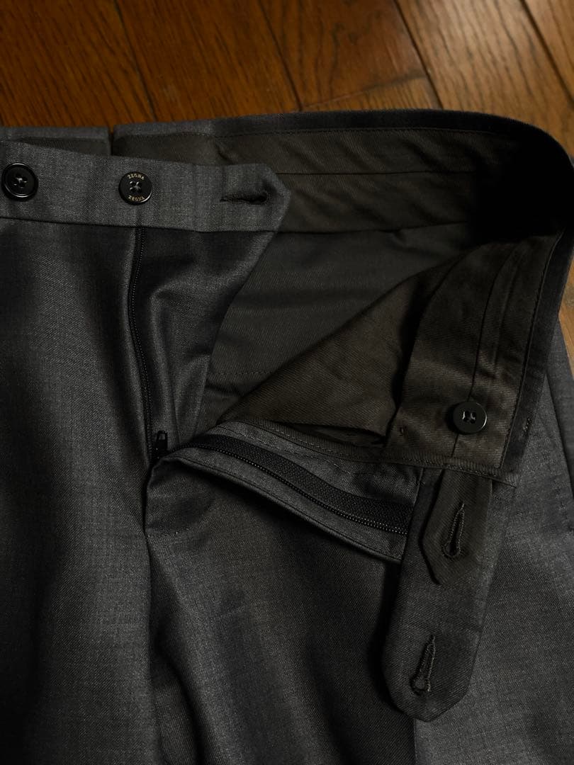 凄!!新品未使用■ZEGNA テーラードスーツ チャコールグレー