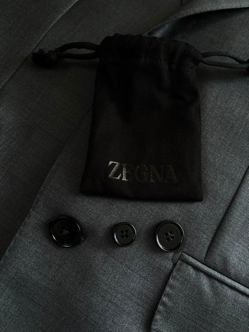 凄!!新品未使用■ZEGNA テーラードスーツ チャコールグレー