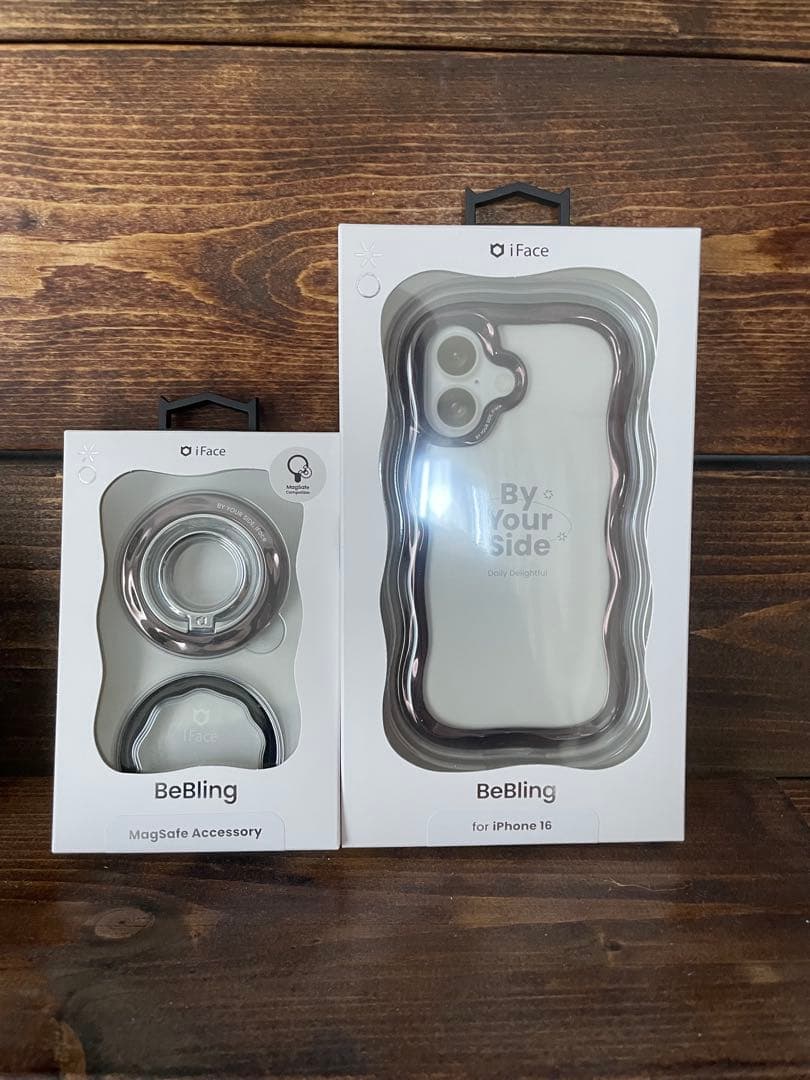 新品iface BeBling iPhone16・リングセット　ブラック