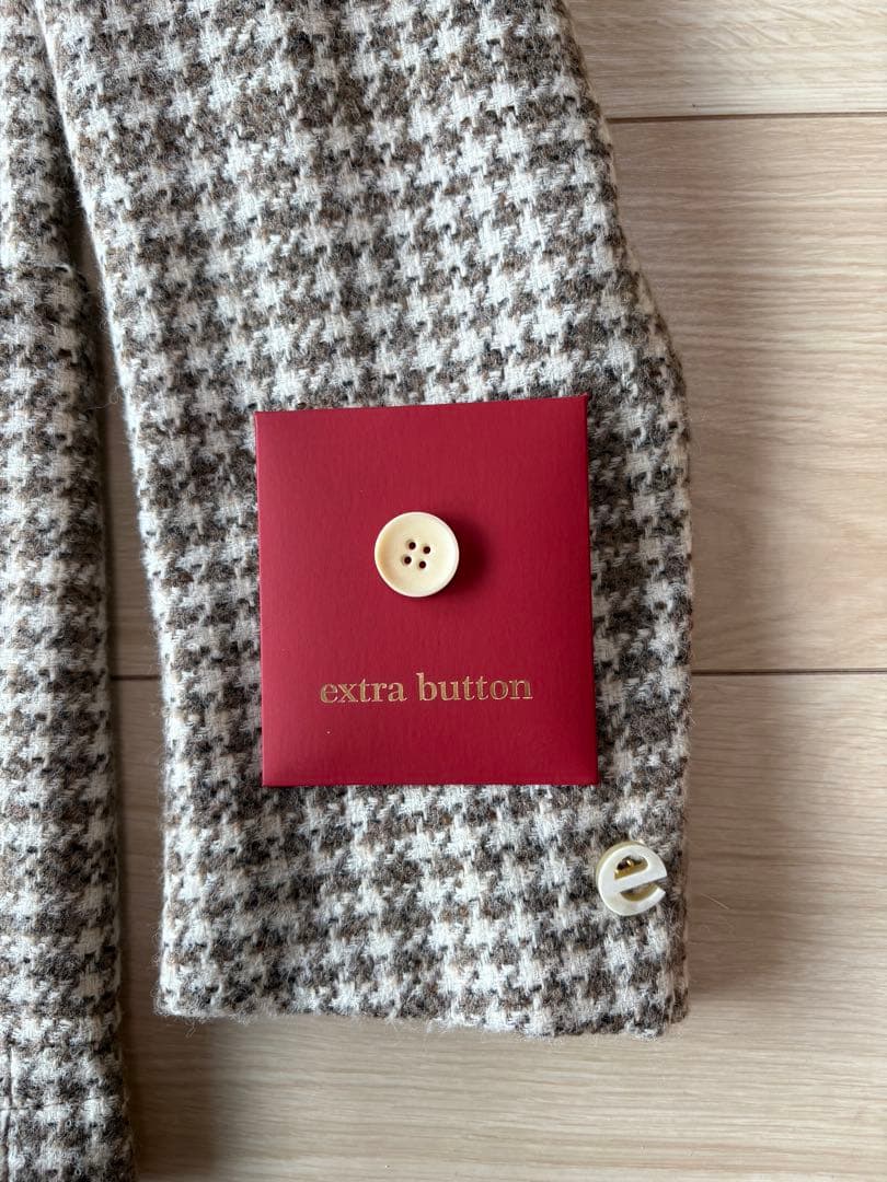 ポンデernesto/新品未使用ベビーアルパカライトツイード2Bジャケット