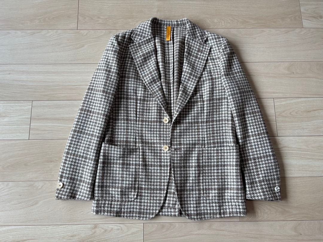 ポンデernesto/新品未使用ベビーアルパカライトツイード2Bジャケット