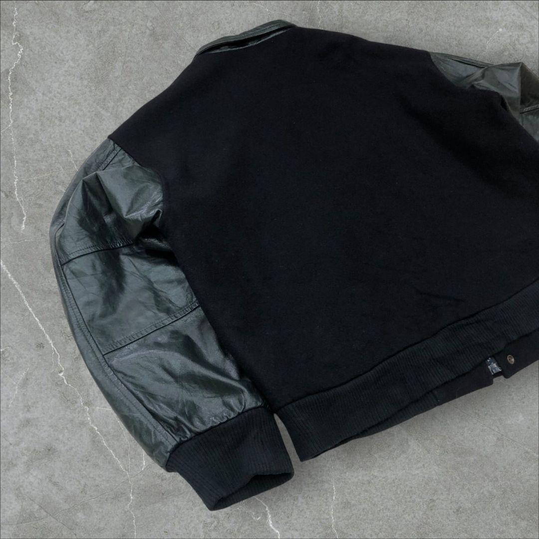 カナダ製ヴィンテージスタジャンバーシティジャケット袖レザー本革大きいサイズ
