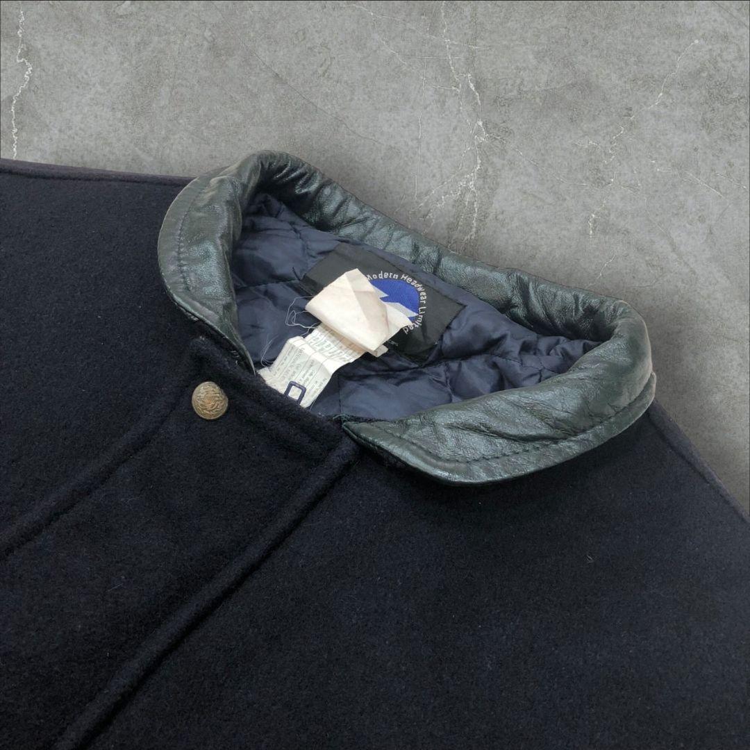 カナダ製ヴィンテージスタジャンバーシティジャケット袖レザー本革大きいサイズ