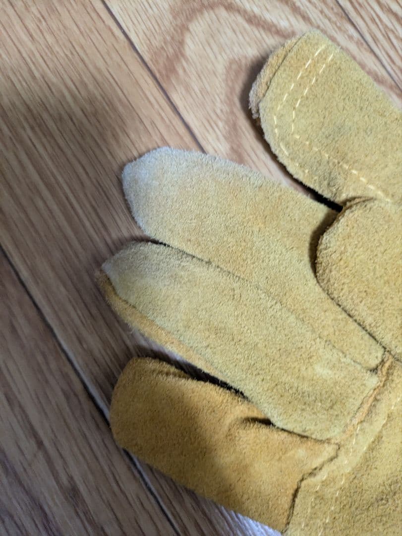 スエード イエロー キャンプグローブ