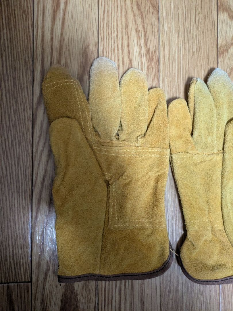 スエード イエロー キャンプグローブ
