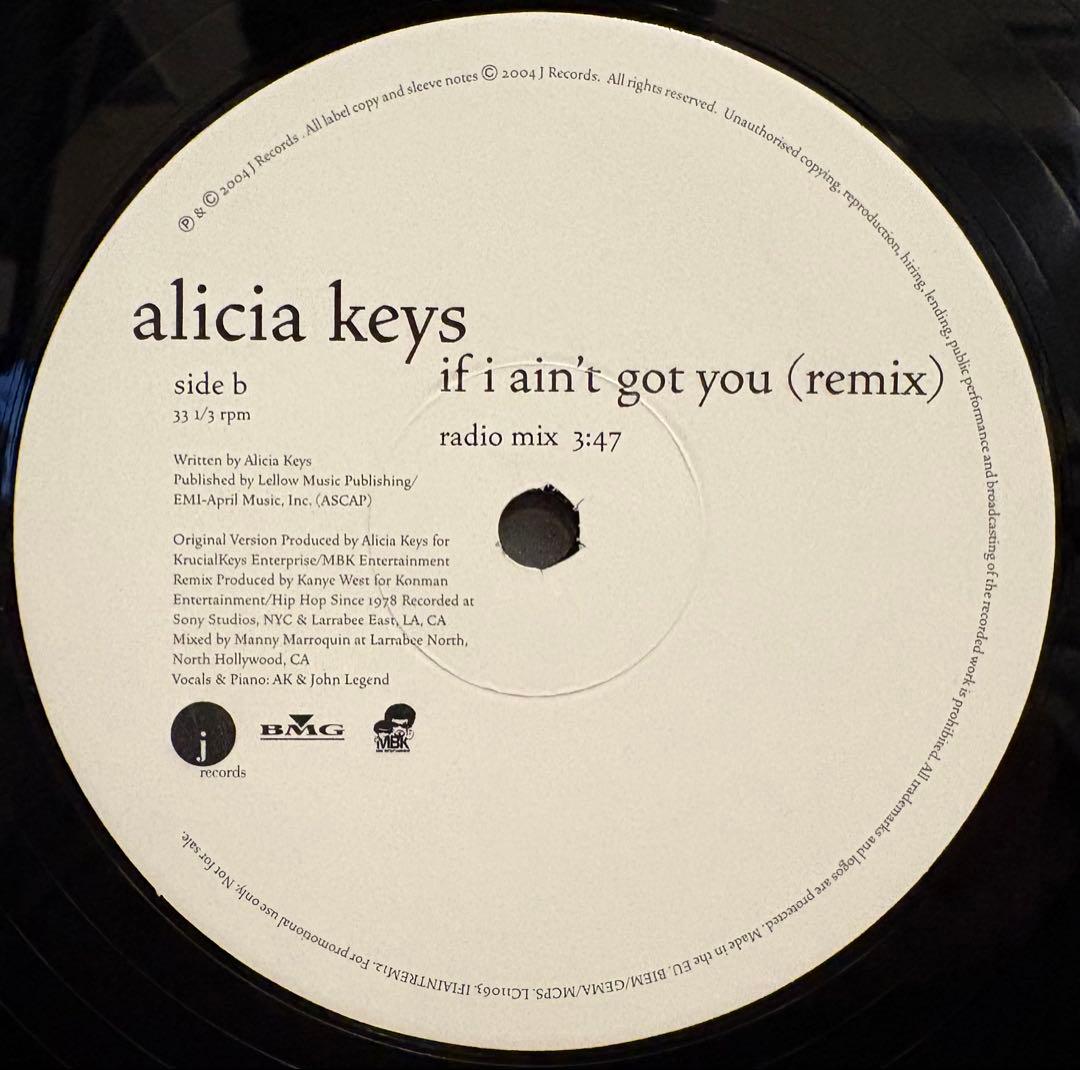 UKプロモ Alicia Keys If I Ain't Got You RMX