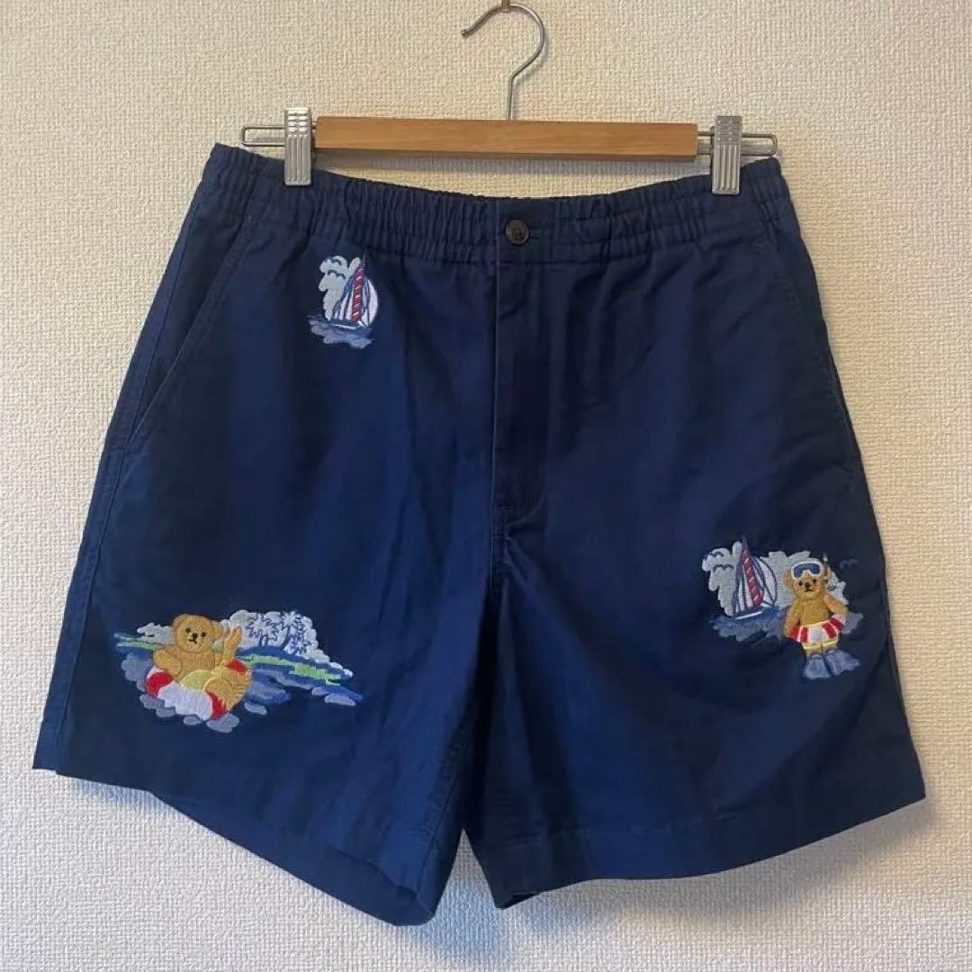ほぼ未使用　Ralph Lauren ショートパンツ　ポロベア ポニー ネイビー