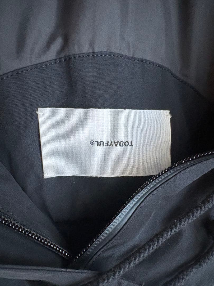 TODAYFUL フーディパフジャケット　ブラック　36