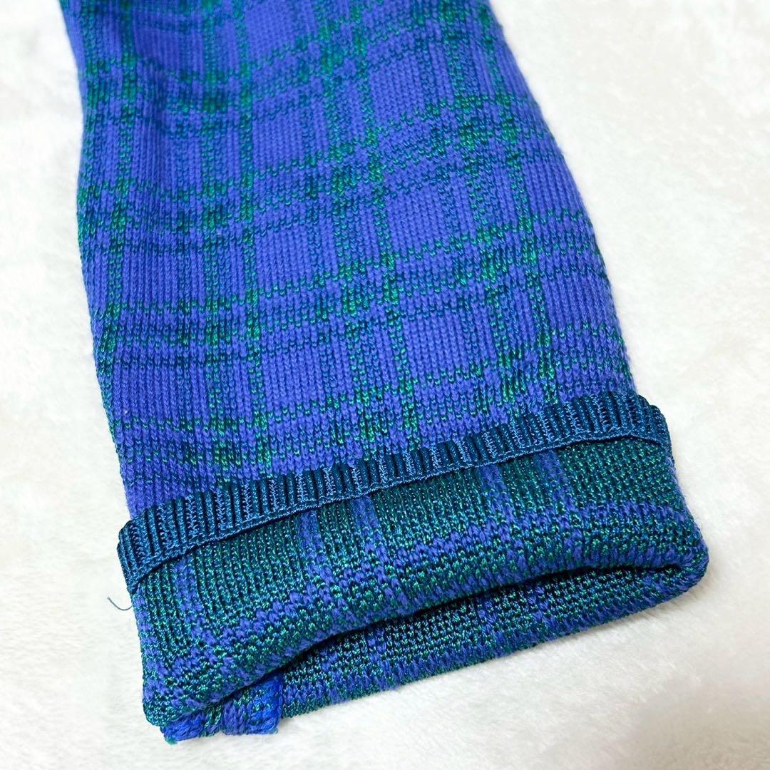 ★美品★イヴサンローラン　ニットワンピース　金ボタン　カサンドラロゴ　チェック