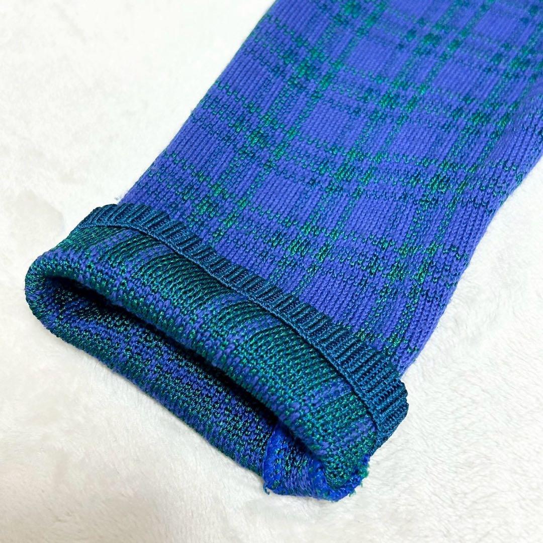 ★美品★イヴサンローラン　ニットワンピース　金ボタン　カサンドラロゴ　チェック