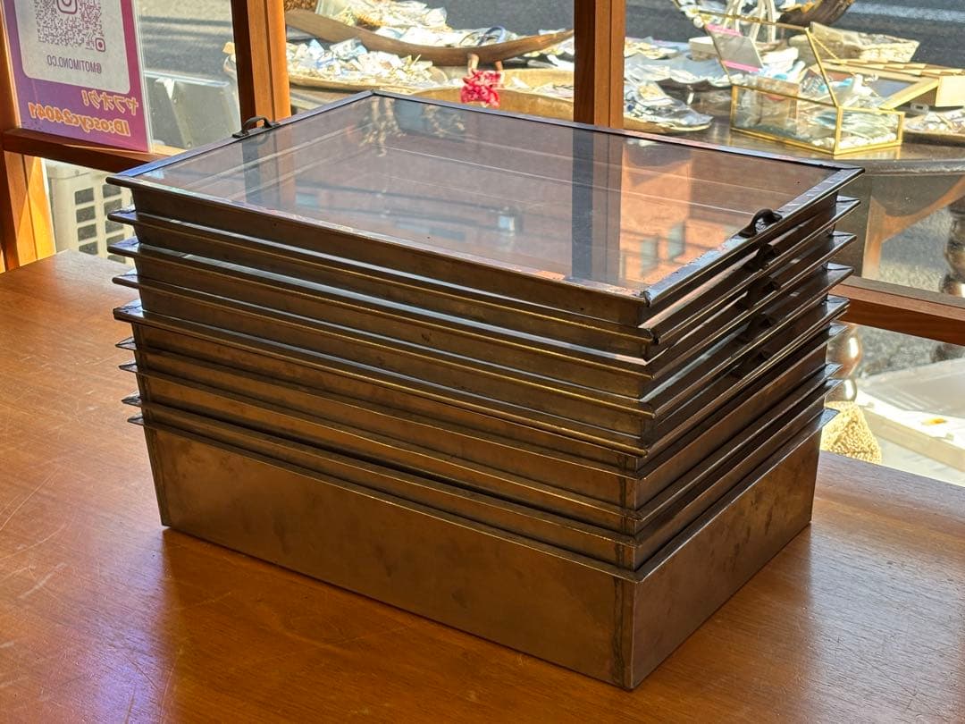 駄菓子ケース 5点まとめて　ガラス　 菓子ケース ブリキ 保存容器 コレクション