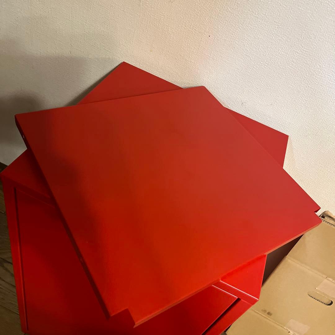 IKEA キャビネット LIXHULT リックスフルト 廃盤　　レッド　赤