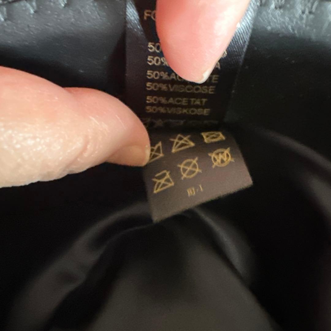 ボルサリーノ　ネイビー　ウール フェルトハット リボン　イタリア製　60cm