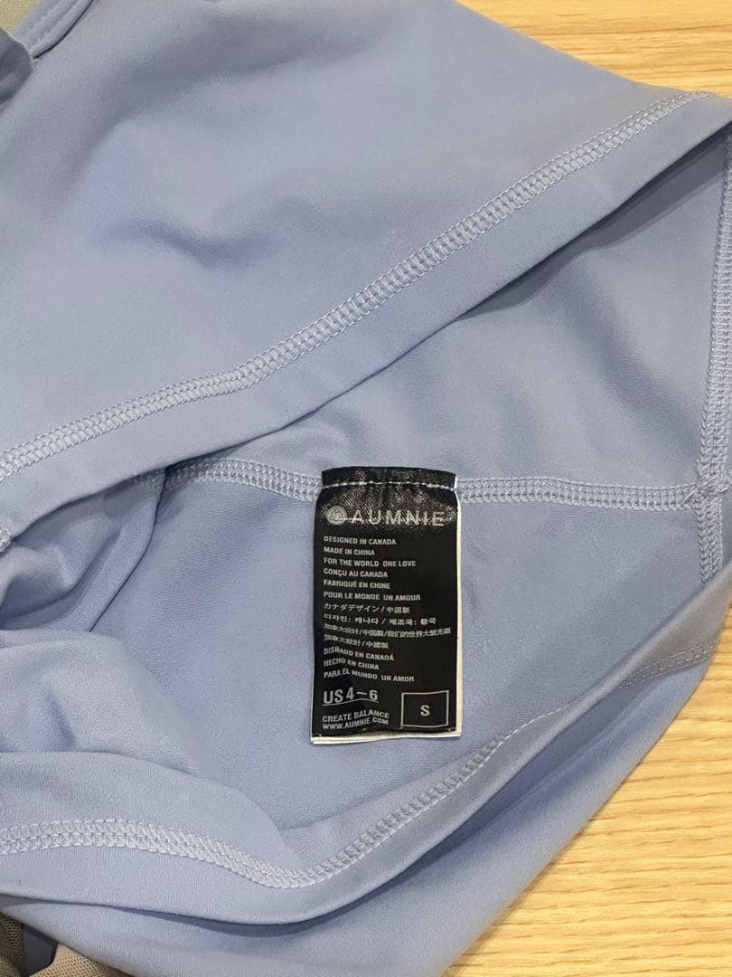 AUMNIE アムニーヨガウェア ブラトップ＆レギンス ブルー 2点 Sサイズ