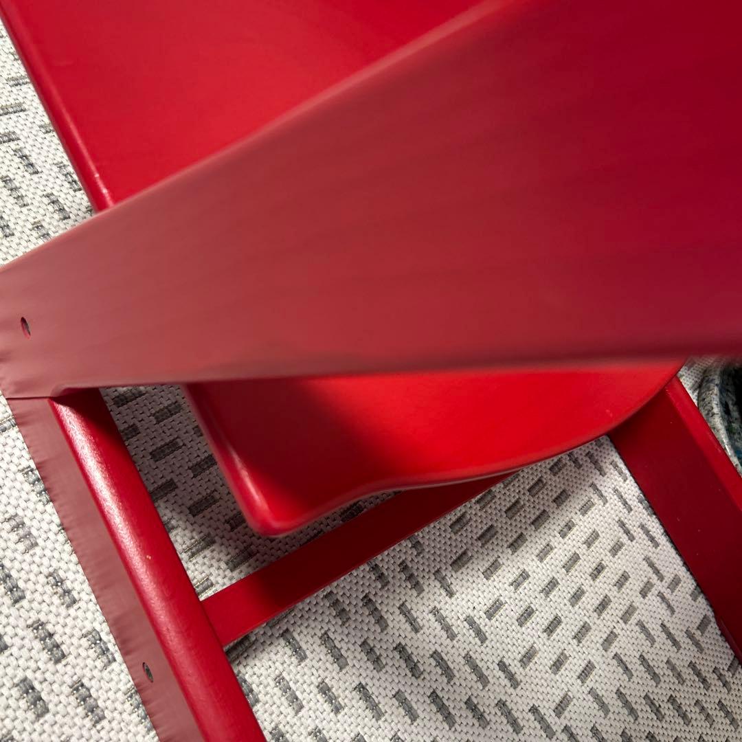 【大人気】STOKKE トリップトラップ ベビーセット付き 赤