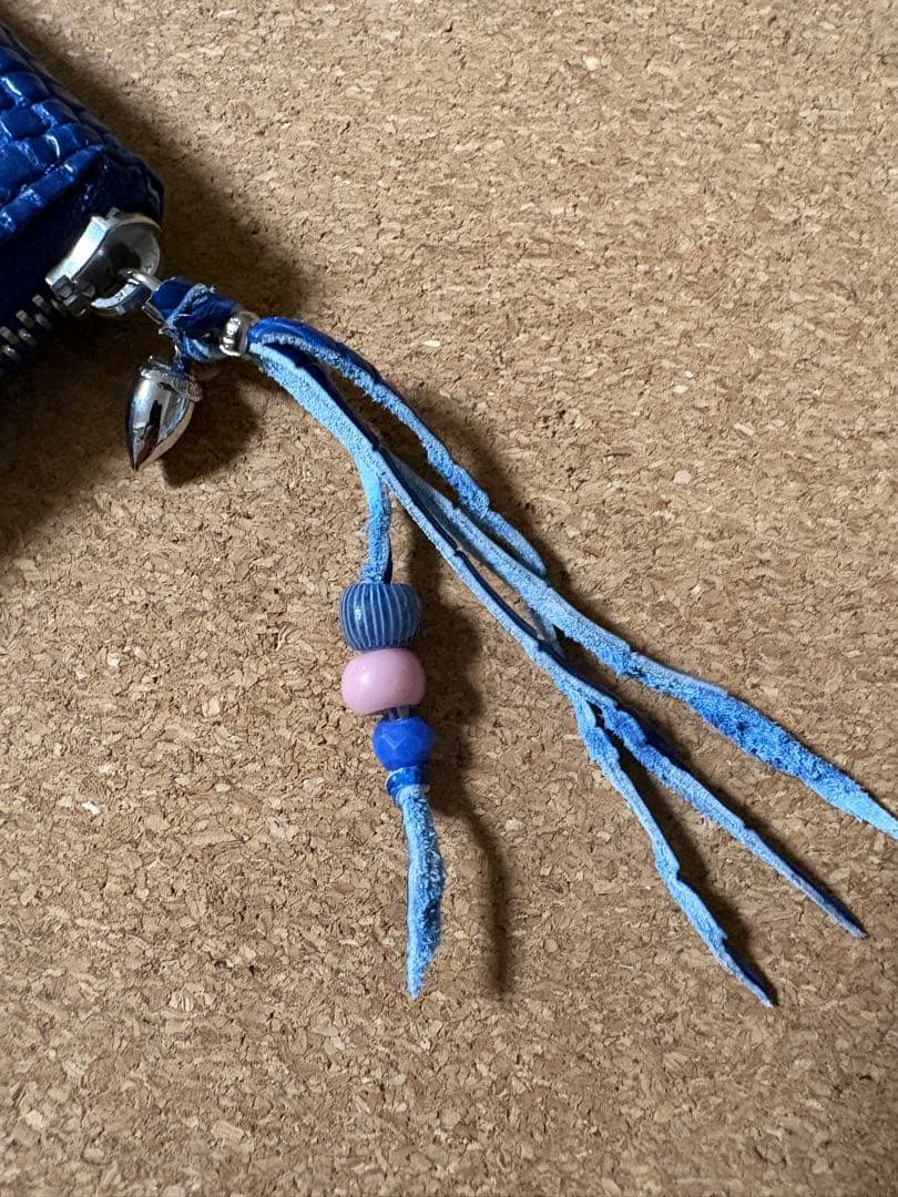 未使用品　ブルーナボイン　クロコスモールウォレット　ブルー