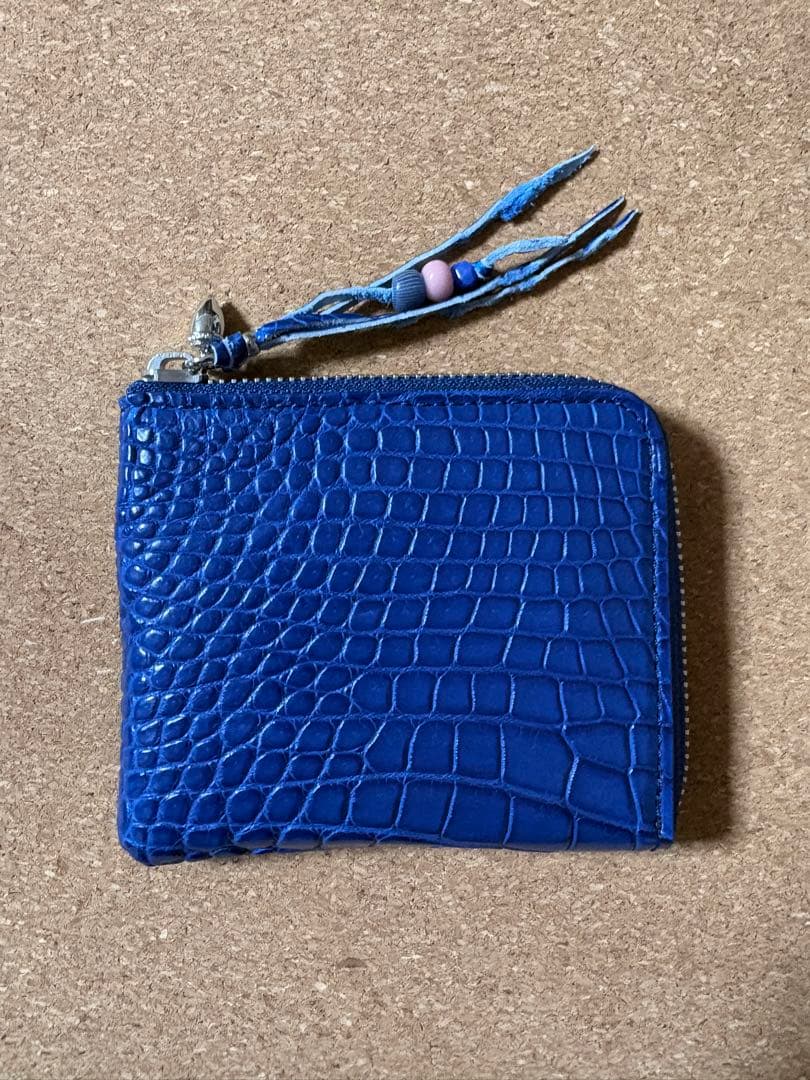 未使用品　ブルーナボイン　クロコスモールウォレット　ブルー
