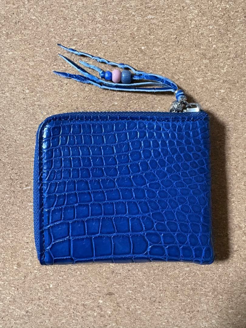 未使用品　ブルーナボイン　クロコスモールウォレット　ブルー