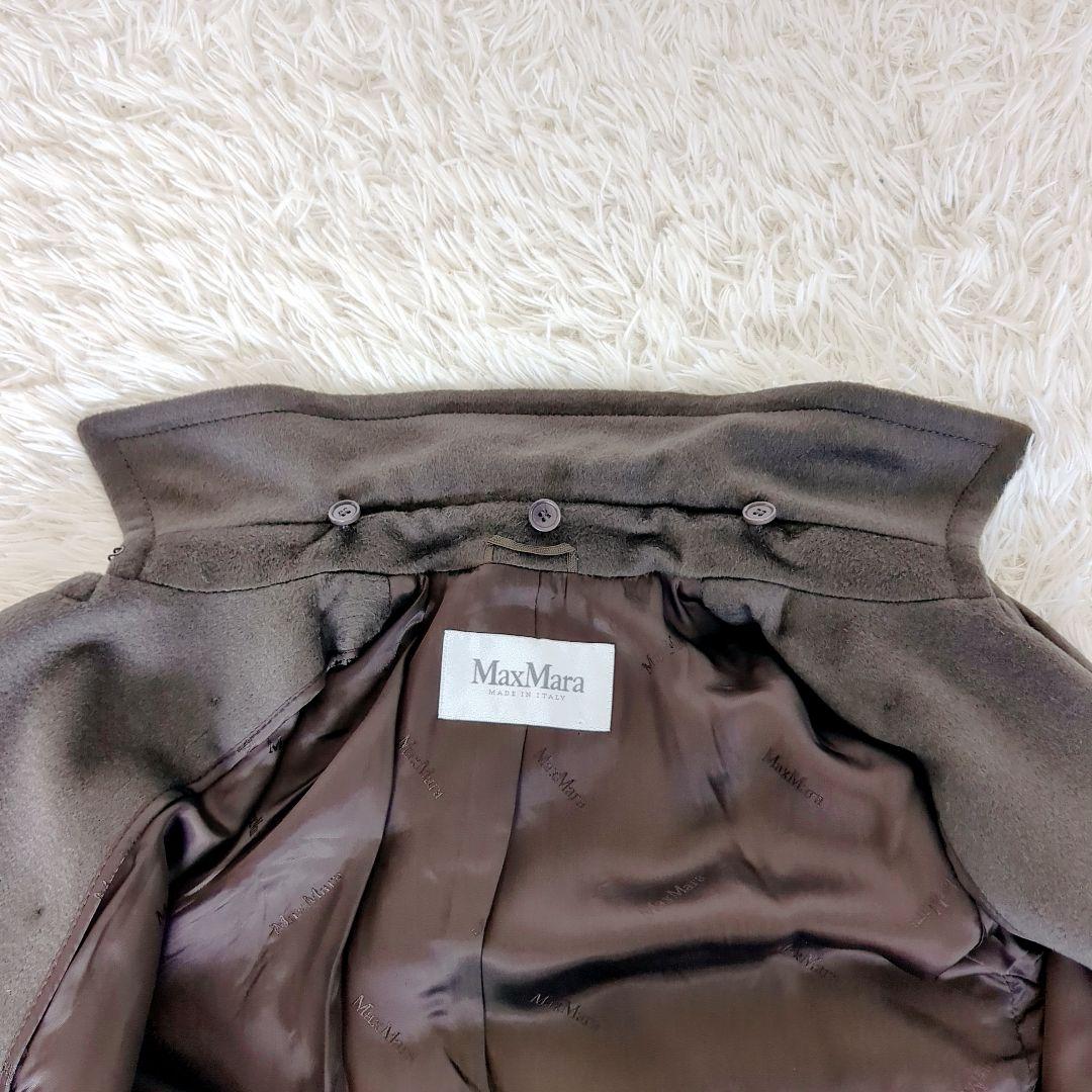 【訳あり】MaxMara白タグ XLキャメル ヌートリア Pコート 大きいサイズ