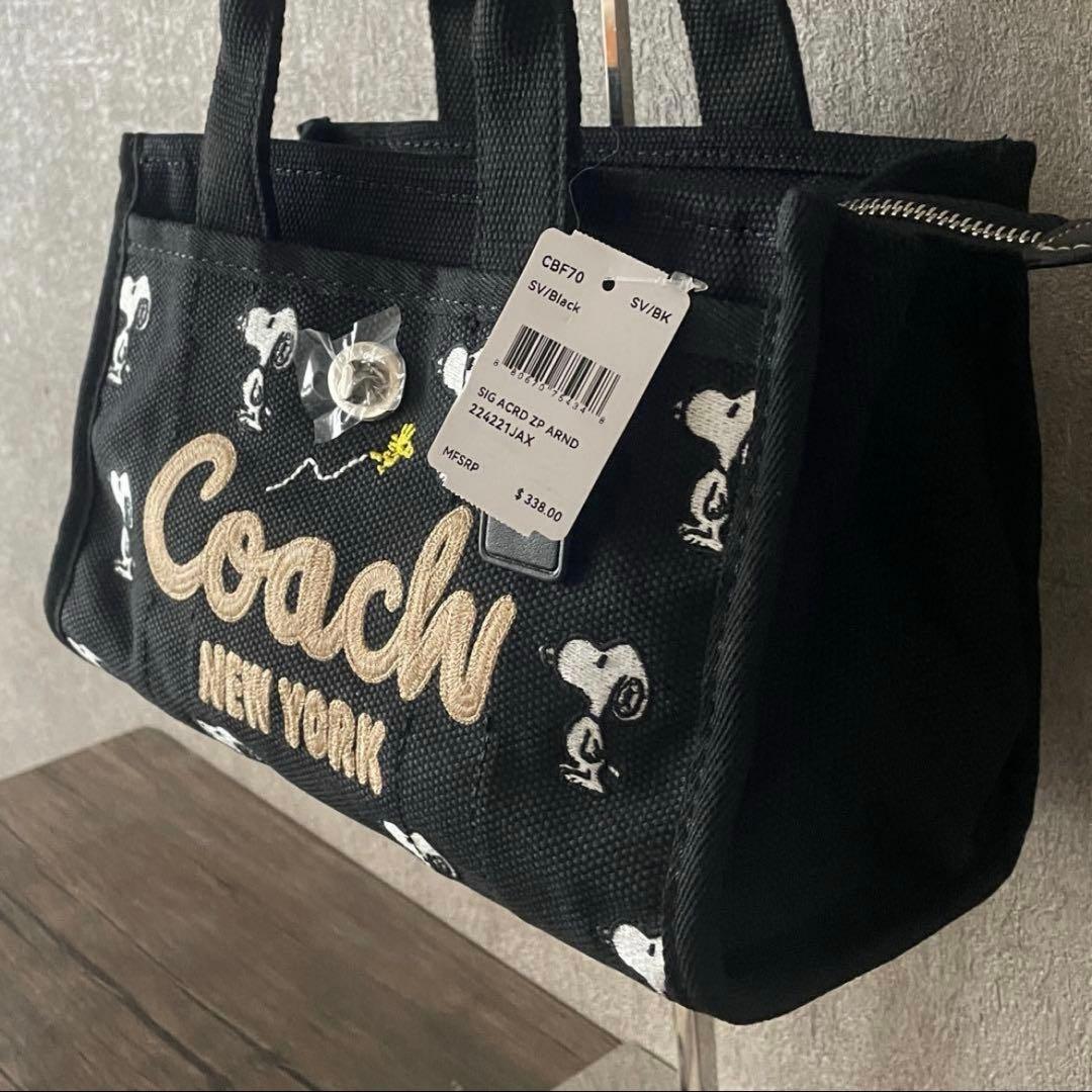 Coach スヌーピー柄 ミニトートバッグ