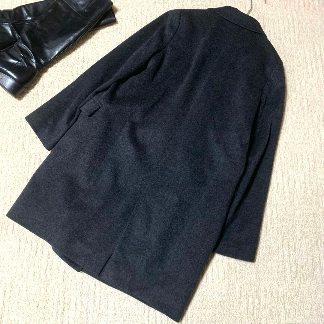 【美品】INDIVI V.A.I インディヴィ カシミヤ チェスターコート M