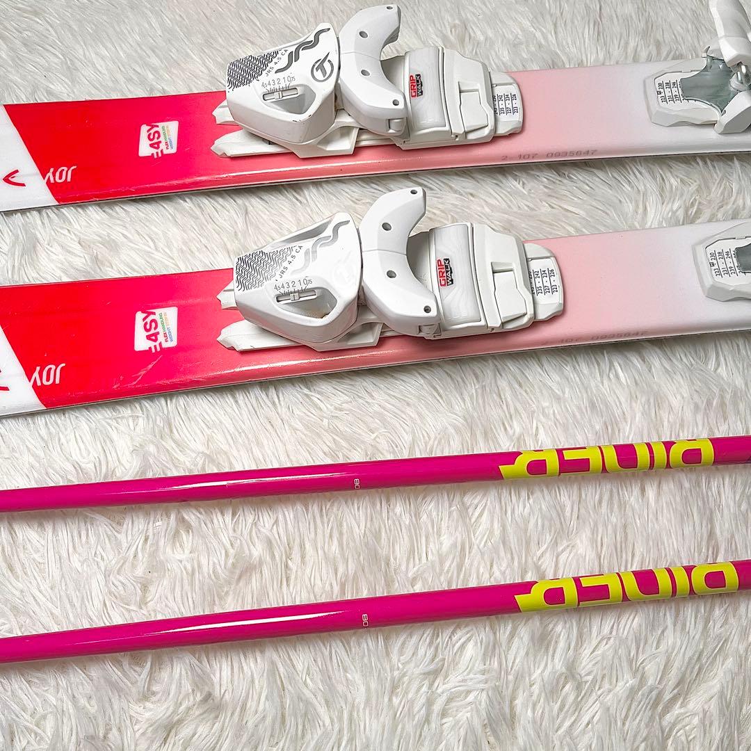 【セット】HEAD ジュニア スキー板 107cm ＋ LEKI ポール85cm