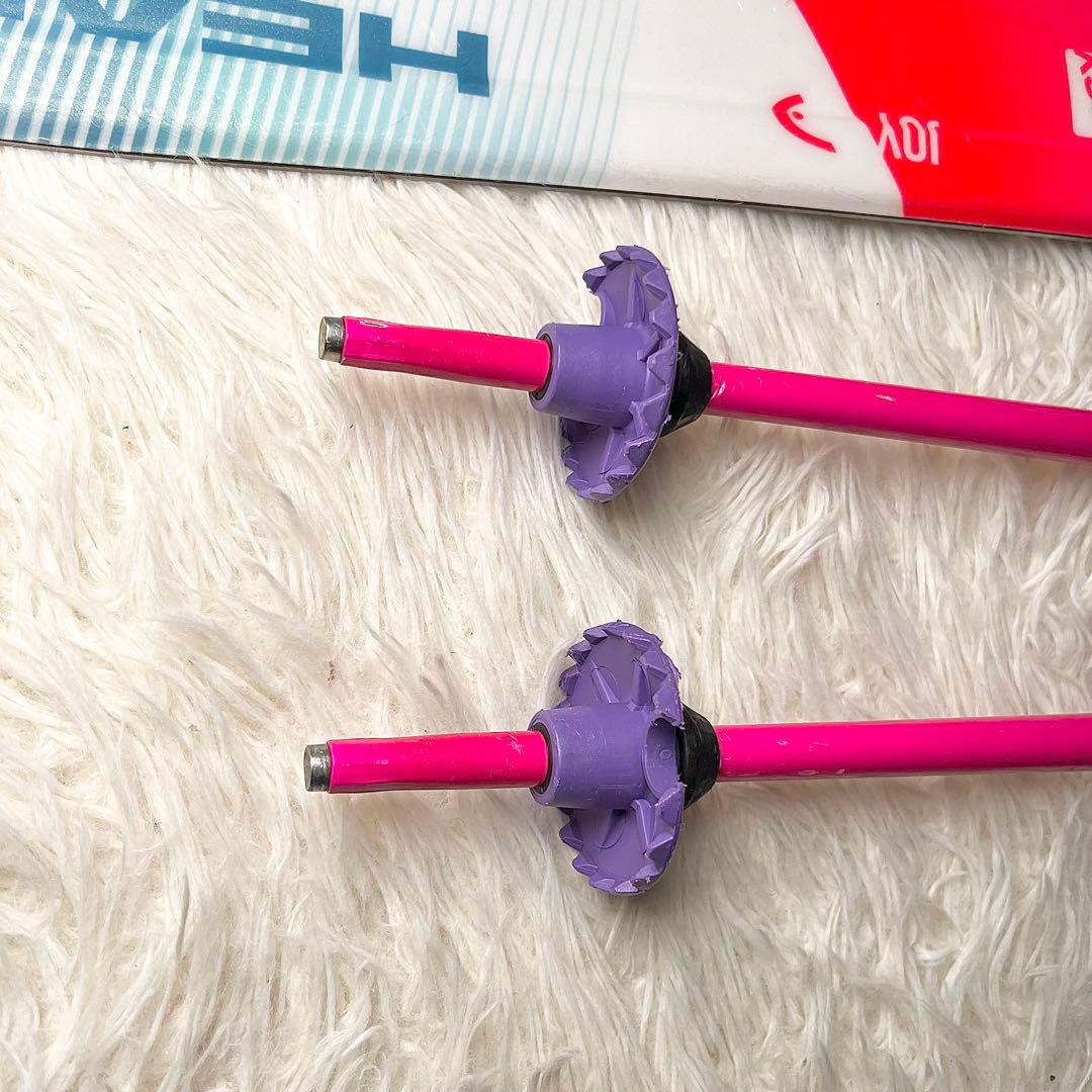 【セット】HEAD ジュニア スキー板 107cm ＋ LEKI ポール85cm