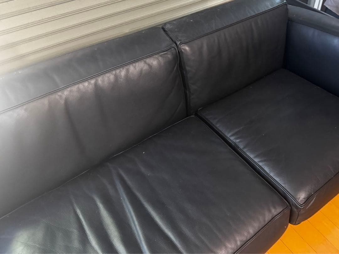 angna　美品 カッシーナ 本革 DUC 3人掛けソファ