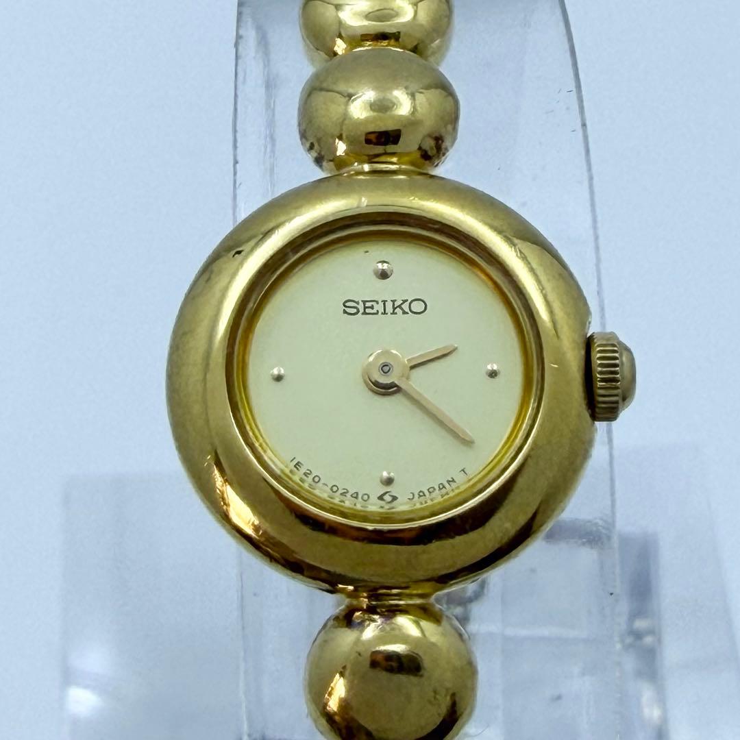 【稼働 新品電池】セイコー レディース クォーツ 腕時計 1E20-0070